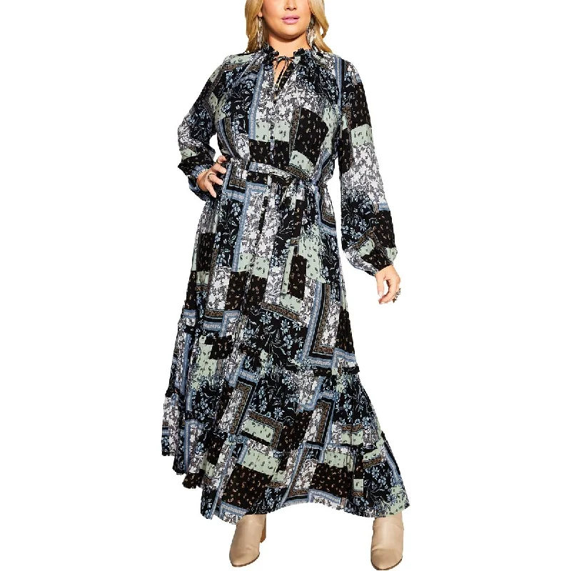 Casual Chic DressAveology Womens Plus Printed  Maxi Dress