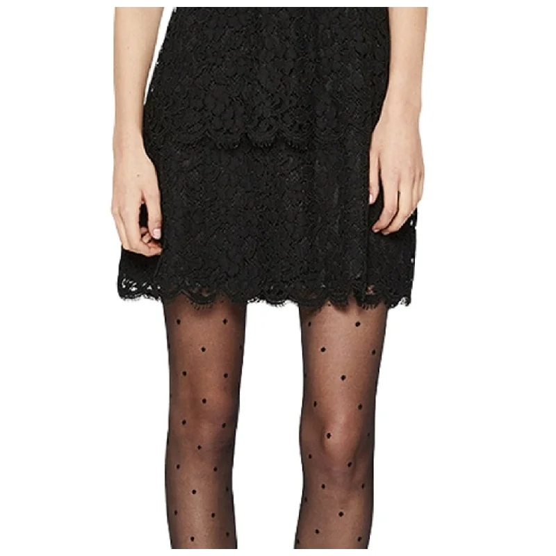 Asymmetric DressBardot Women's Lace Minidress Black Size 8