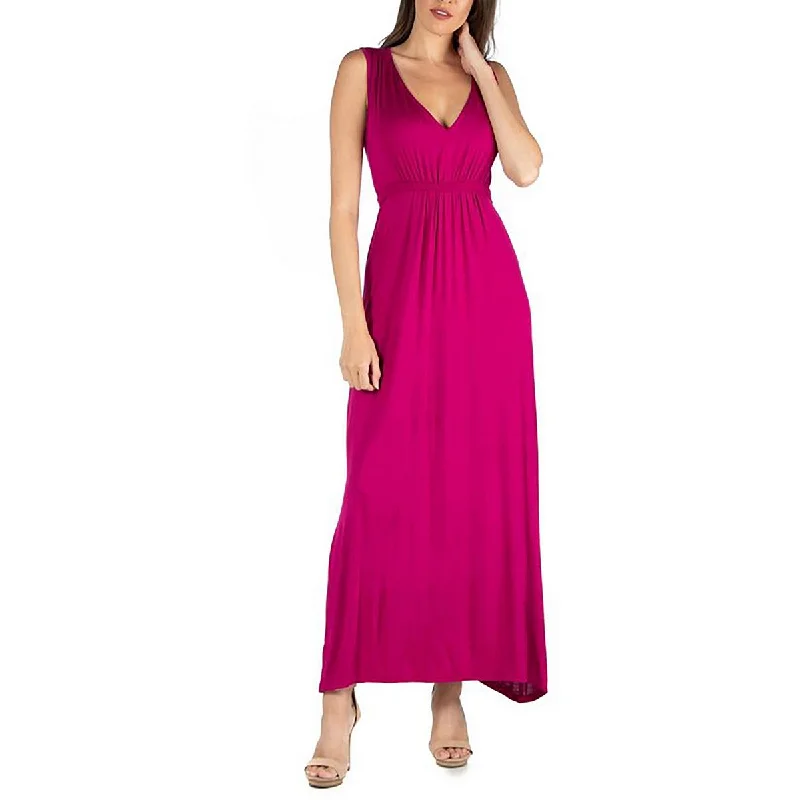 women's empire-line dresses24seven Comfort Apparel Womens Scoop Neck Long Maxi Dress