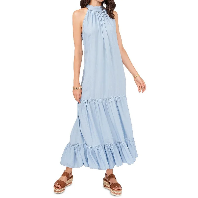 women's boho dressesVince Camuto Womens Tencel Maxi Halter Dress