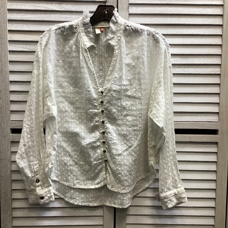 women's tops for summer festivalsTop Long Sleeve By Pilcro In White, Size: Xs