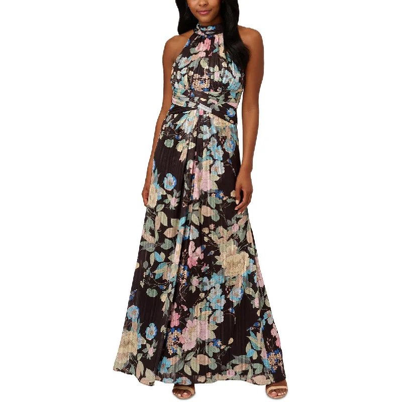 Asymmetric DressAdrianna Papell Womens Chiffon Floral Maxi Dress