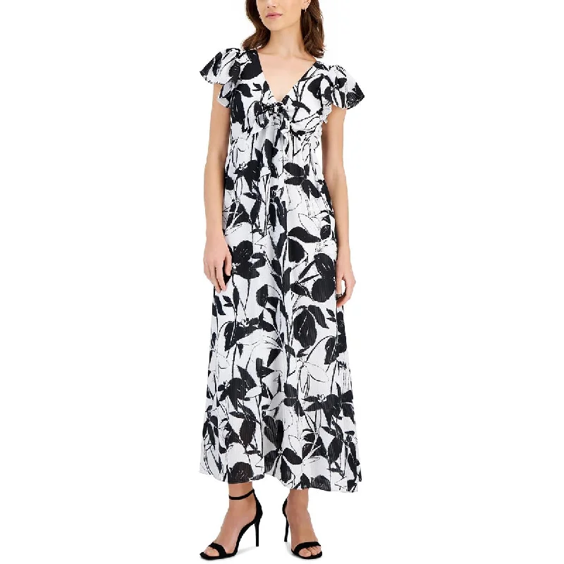 women's business casual dressesTaylor Womens Printed Chiffon Maxi Dress