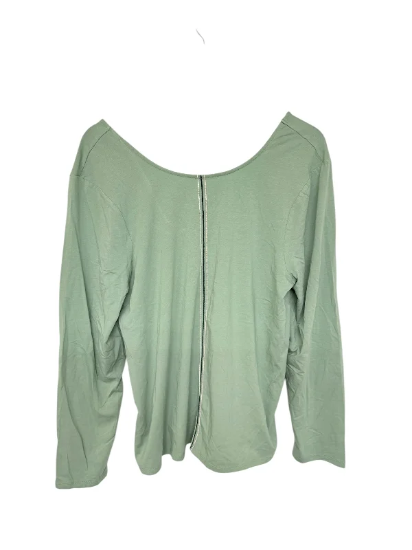 women's tops for date nightsTop Long Sleeve By Clothes Mentor In Green, Size: Xl