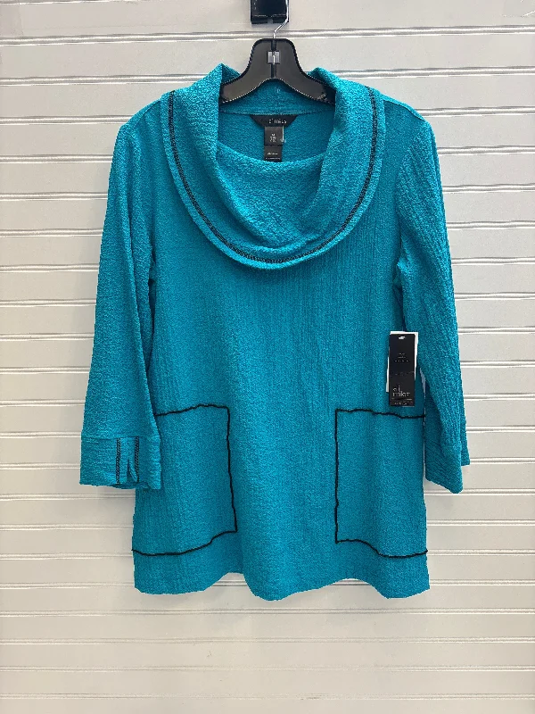 women's tops for layeringTop Long Sleeve By Ali Miles In Blue, Size: Xs