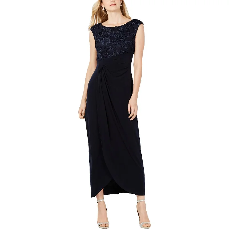 Scoop-Neck DressConnected Apparel Womens Plus Cap Sleeve Maxi Evening Dress