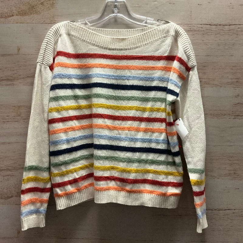 breathable women's tops for summerTop Long Sleeve By Loft In Rainbow Print, Size: S