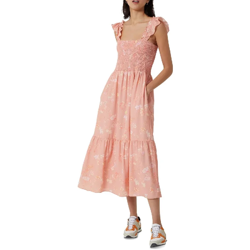 women's maximalist dressesFrench Connection Womens Diana Verona Floral Print Mid-Calf Maxi Dress