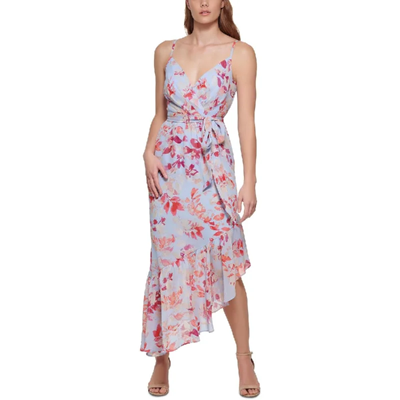 women's satin dressesEliza J Womens Floral Print  Maxi Dress