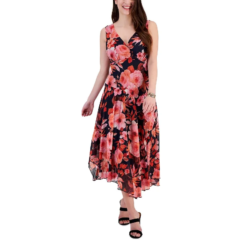 Tiered DressConnected Apparel Womens Floral Print  Maxi Dress