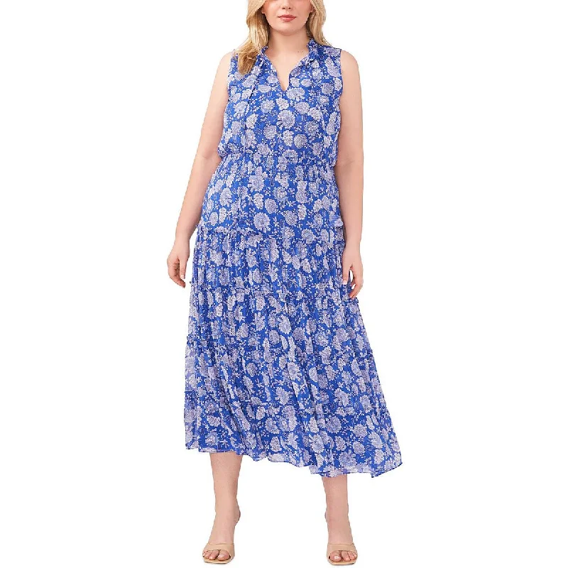 Body-Hugging DressMSK Womens Plus Printed Long Maxi Dress