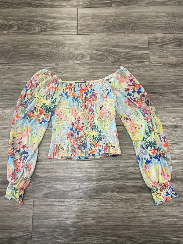 women's tops for casual FridaysTop Long Sleeve By Anthropologie In Multi-colored, Size: M