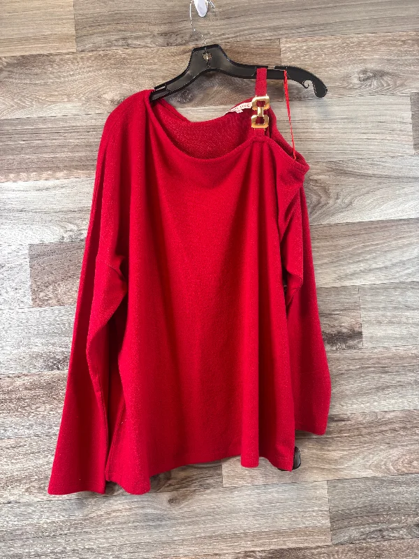 women's tops with unique designsTop Long Sleeve Basic By Clothes Mentor In Red, Size: Xl