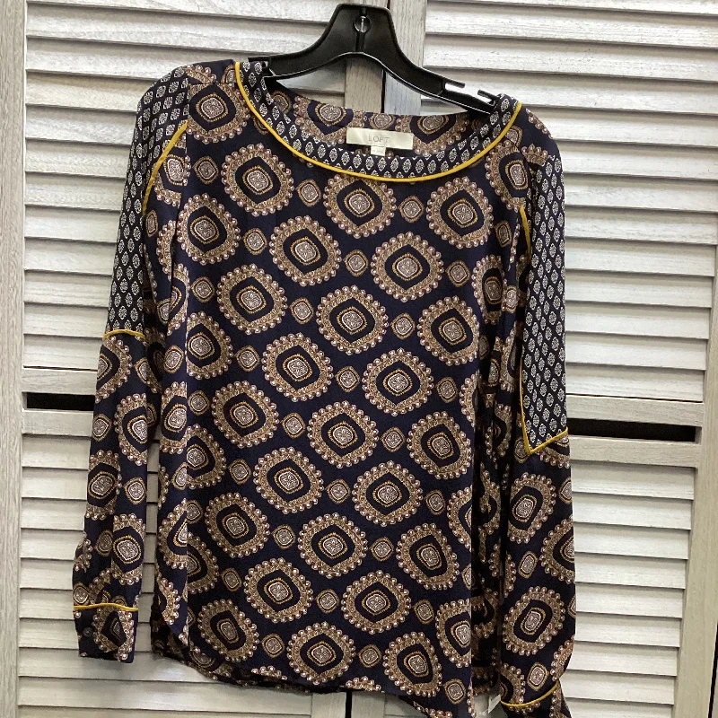 women's tops for those who love to shop for unique findsTop Long Sleeve By Loft In Multi-colored, Size: Xs