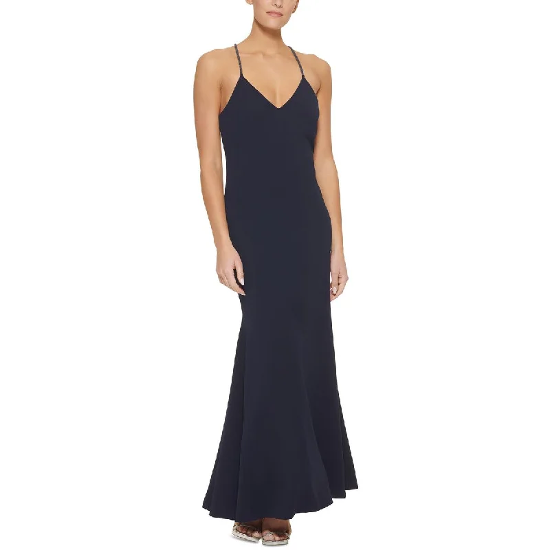 Backless DressDKNY Womens Scuba Maxi Evening Dress