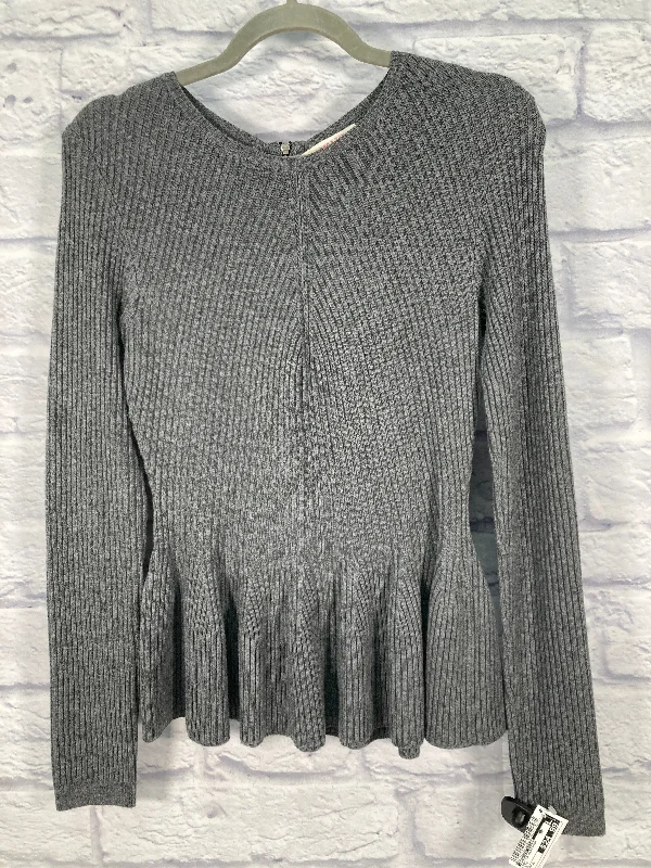 women's tops for those who believe in expressing their individuality through fashionTop Long Sleeve Designer By Rebecca Taylor In Grey, Size: M