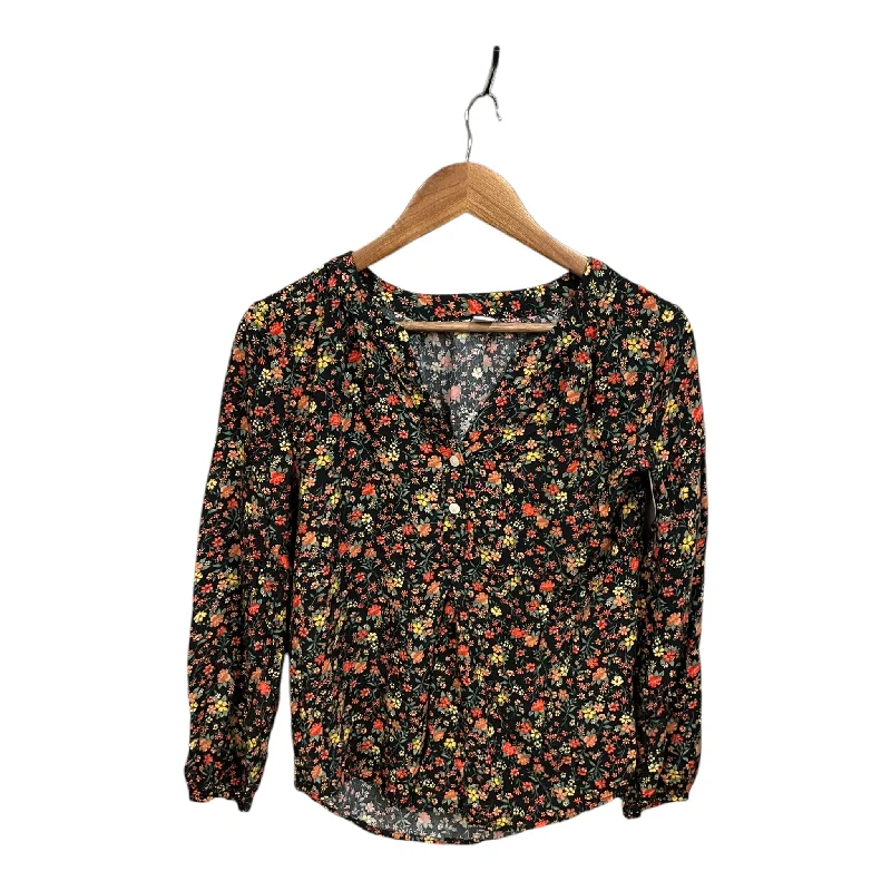 women's tops for vintage fashion enthusiastsTop Long Sleeve By Old Navy In Floral Print, Size: M