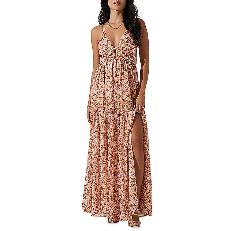 Bridesmaid DressASTR the Label Womens Ryliana Chiffon Floral Maxi Dress