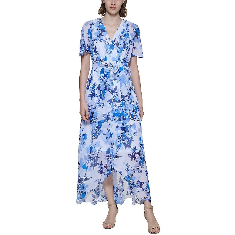 Nursing DressJessica Howard Womens Floral Print Maxi Wrap Dress