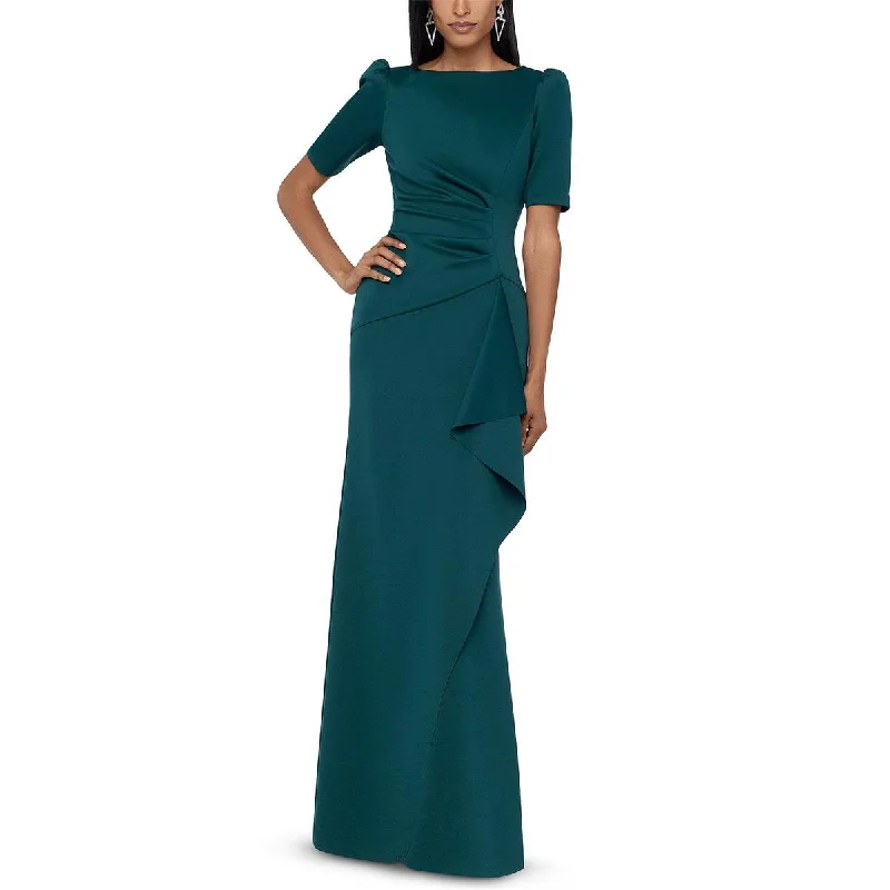 Velvet DressXscape Womens Petites Drapey Maxi Evening Dress