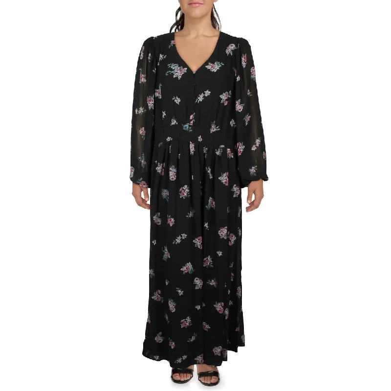 women's denim dressesCity Chic Womens Floral Print  Maxi Dress