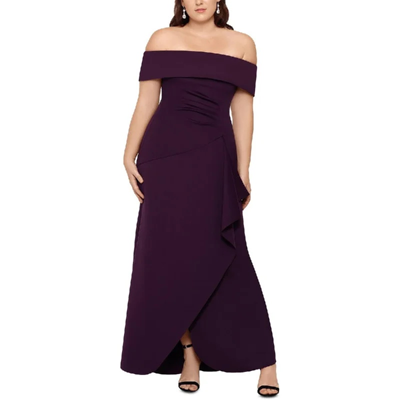 Mermaid DressXscape Womens Plus Off-The-Shoulder Maxi Evening Dress