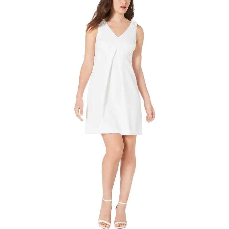 women's vacation dressesTrina Turk Women's Observer Textured Pleated Mini Dress White Size 6