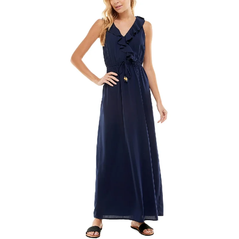 women's cocktail dressesKingston Grey Womens Juniors Ruffled Long Maxi Dress