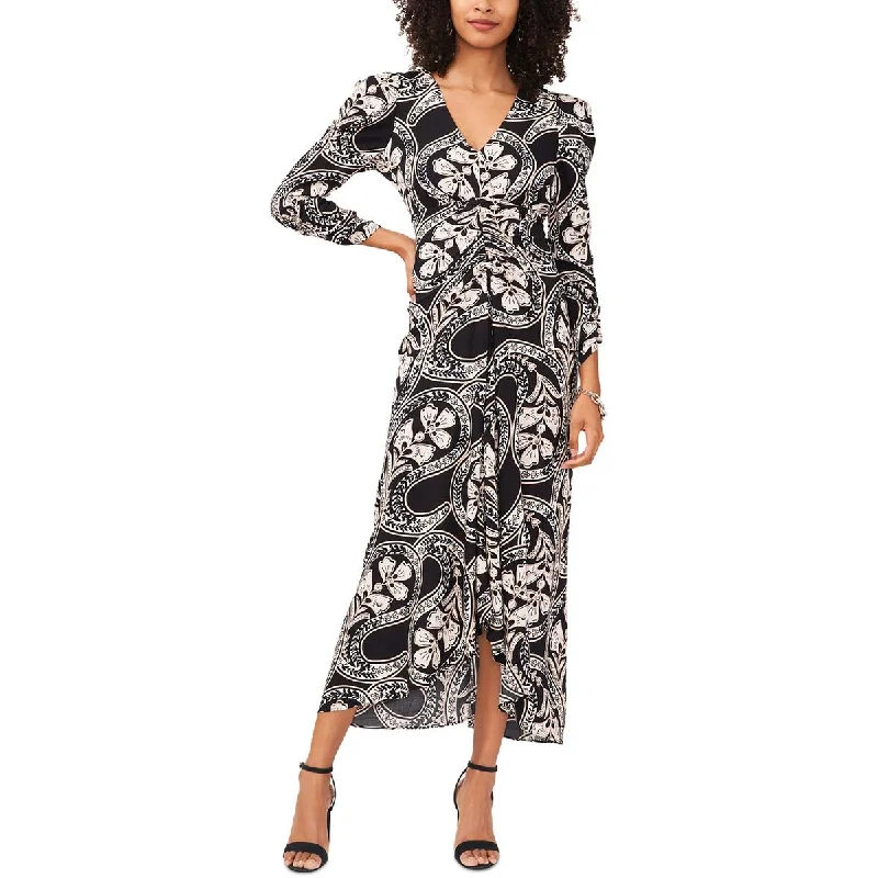 women's high-low dressesMSK Womens Printed Rayon Maxi Dress