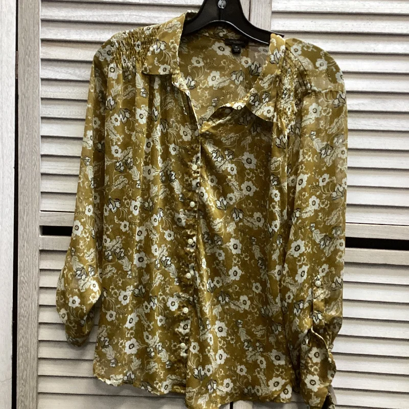 women's tops with embroidery detailsTop Long Sleeve By Ann Taylor In Floral Print, Size: Xs