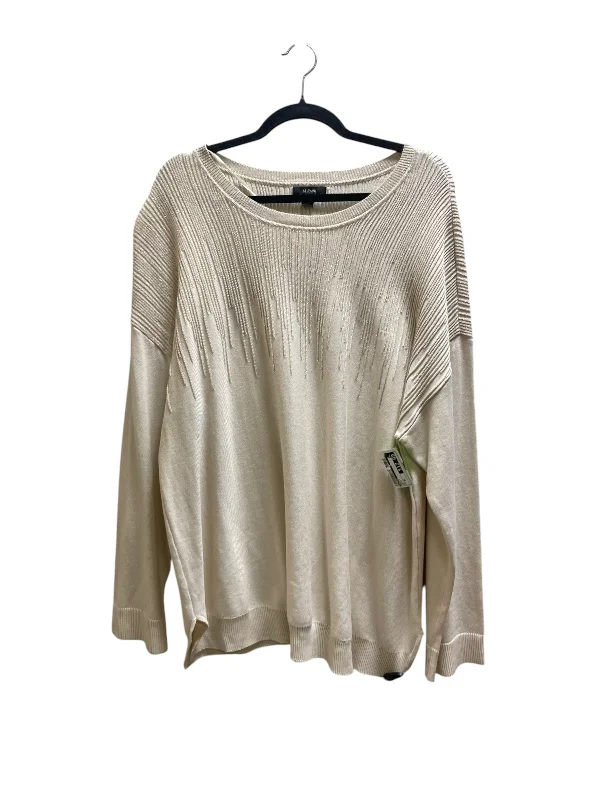 silk women's topsTop Long Sleeve By Alfani In Cream, Size: 3x