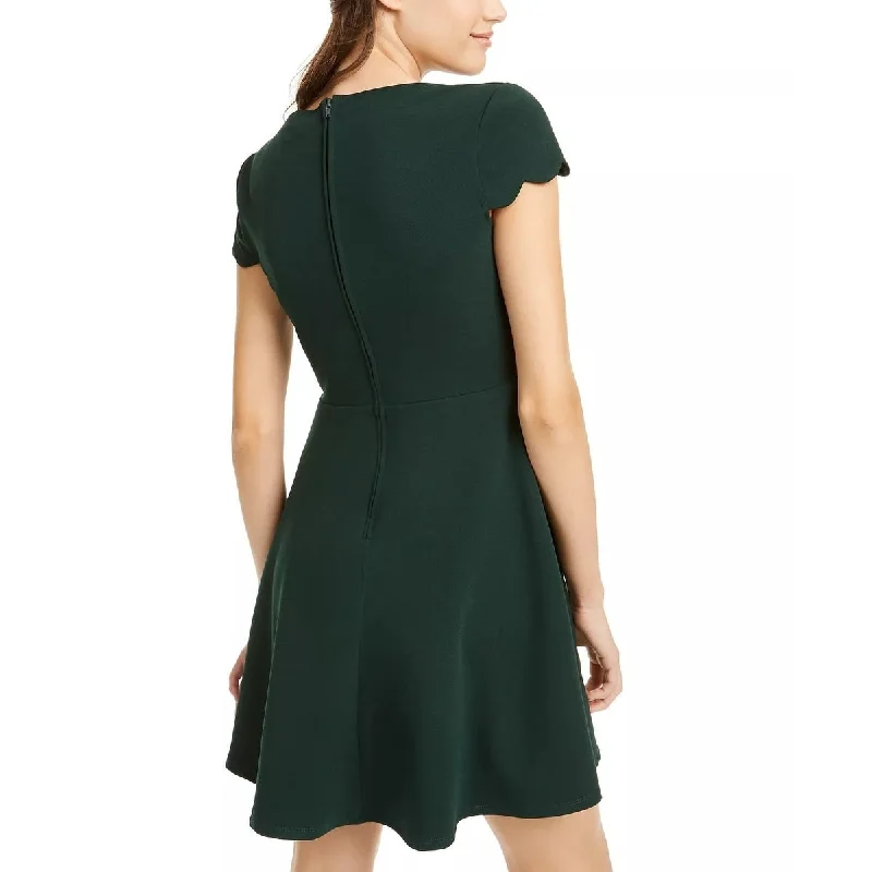 women's maternity dressesB. Darlin Women's Cap Sleeve Mini Fit & Flare Dress Green Size 13/14