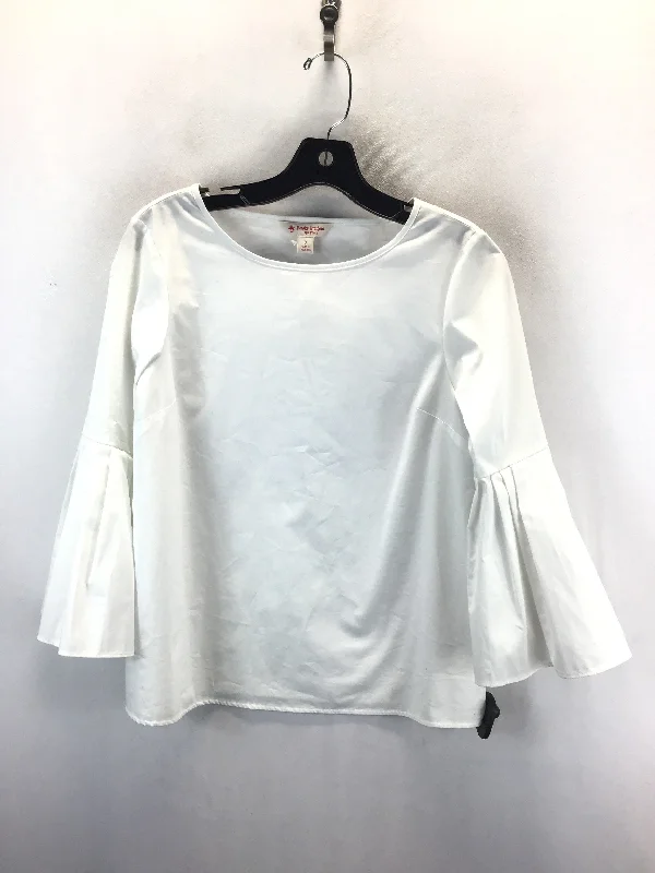 women's tops for those who want to elevate their everyday wear with chic and elegant piecesTop Long Sleeve By Brooks Brothers In White, Size: 0