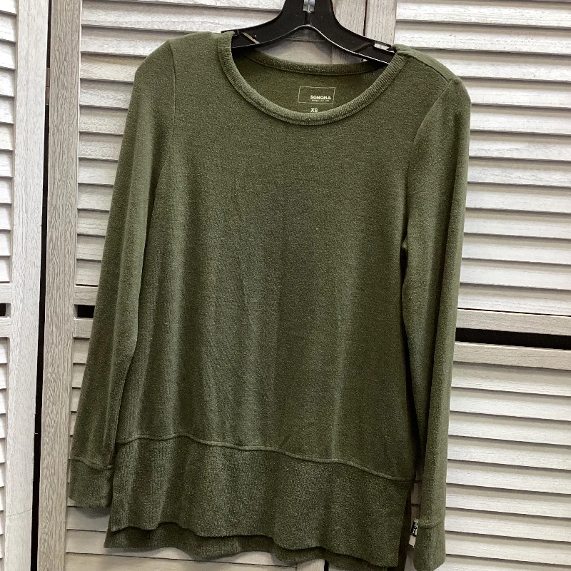 breathable women's tops for summerTop Long Sleeve By Sonoma In Green, Size: Xs