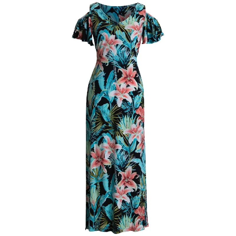 women's travel dressesConnected Apparel Womens Floral Print  Maxi Dress