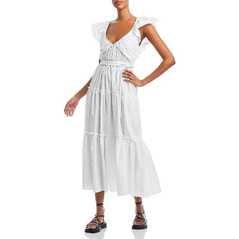 Fit-And-Flare DressDerek Lam 10 Crosby Womens Anastasia Cotton Long Maxi Dress