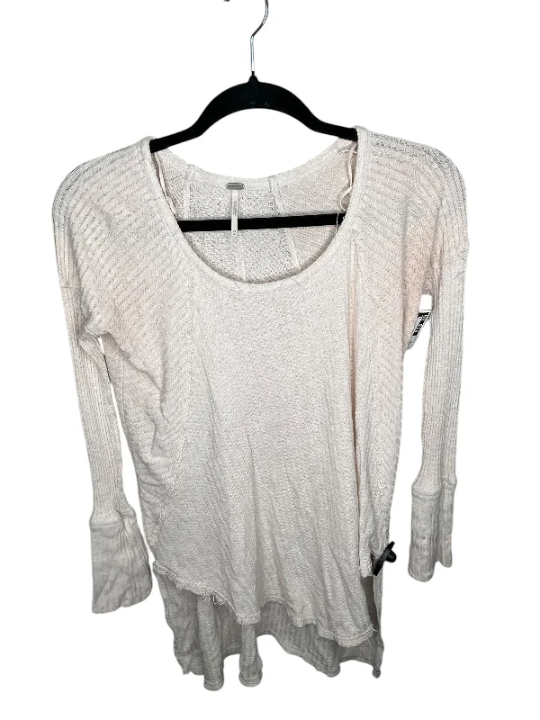 women's tops in solid colorsTop Long Sleeve By Free People In Cream, Size: Xs