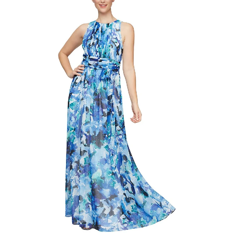 women's made-to-order dressesAlex & Eve Womens Chiffon Maxi Evening Dress