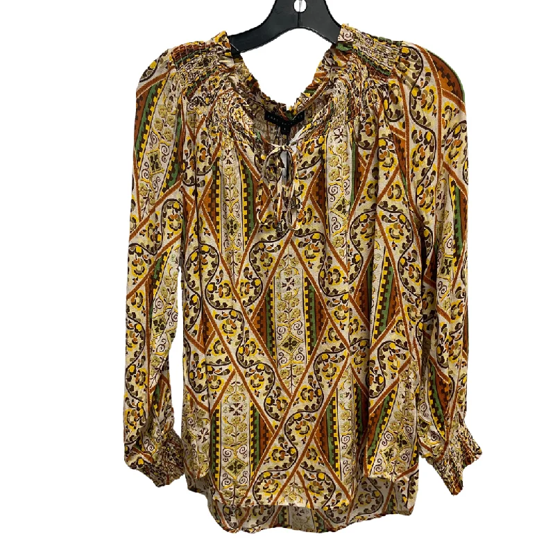 women's tops for evening soireesTop Long Sleeve By Jane And Delancey In Multi-colored, Size: L