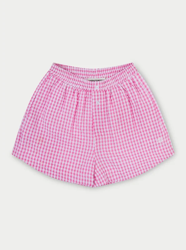 women's dress shortsGINGHAM SHORTS - PINK