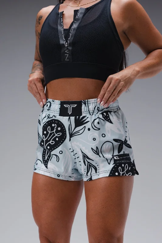 women's dressy denim shortsBandana Women's Fight Shorts (3" Inseam) - Ice