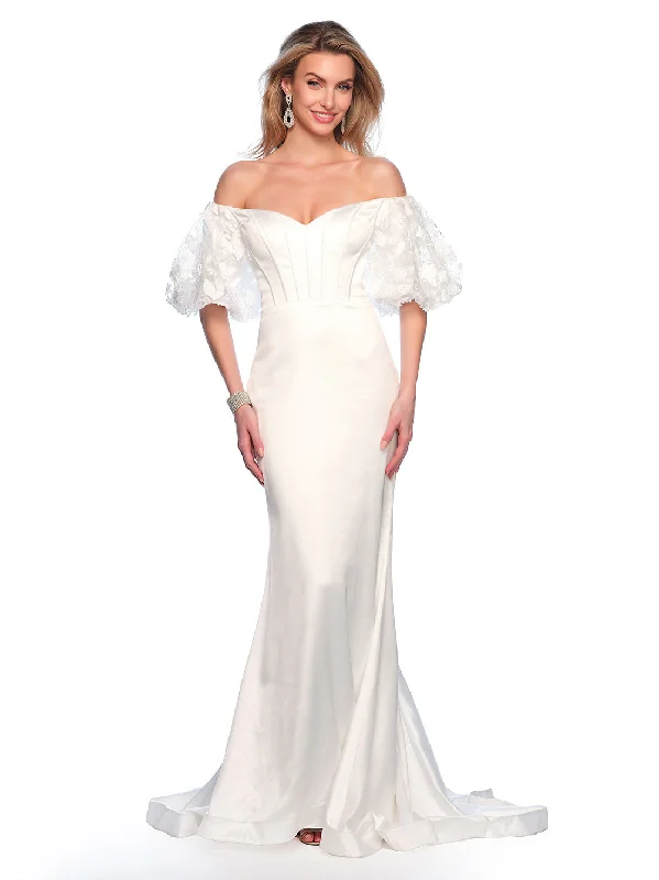 women's bell-sleeved dressesWedding Dress by Dave and Johnny 11344