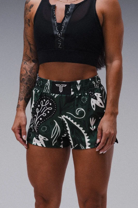 women's chic shortsBandana Women's Fight Shorts (3" Inseam) - Hunter