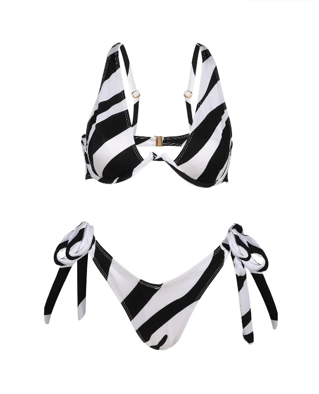 Eco-Friendly Female SwimwearElla Bikini in Zebra Print