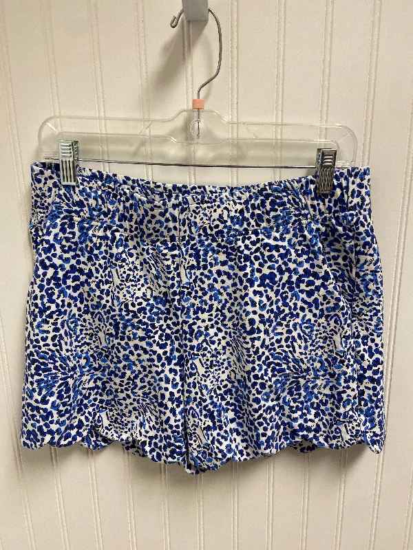 women's bermuda shortsShorts Designer By Lilly Pulitzer In Blue & White, Size: 8