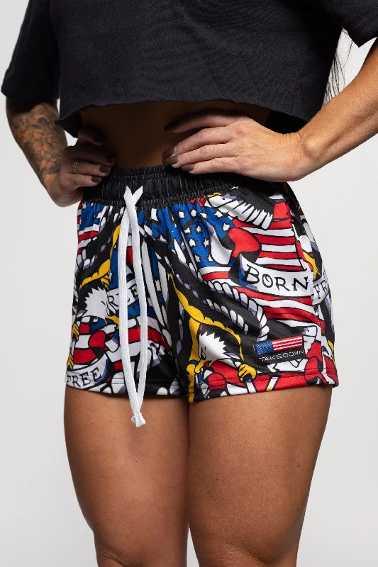 women's ripped shortsStar Spangled Women's Gym Short (3" Inseam)