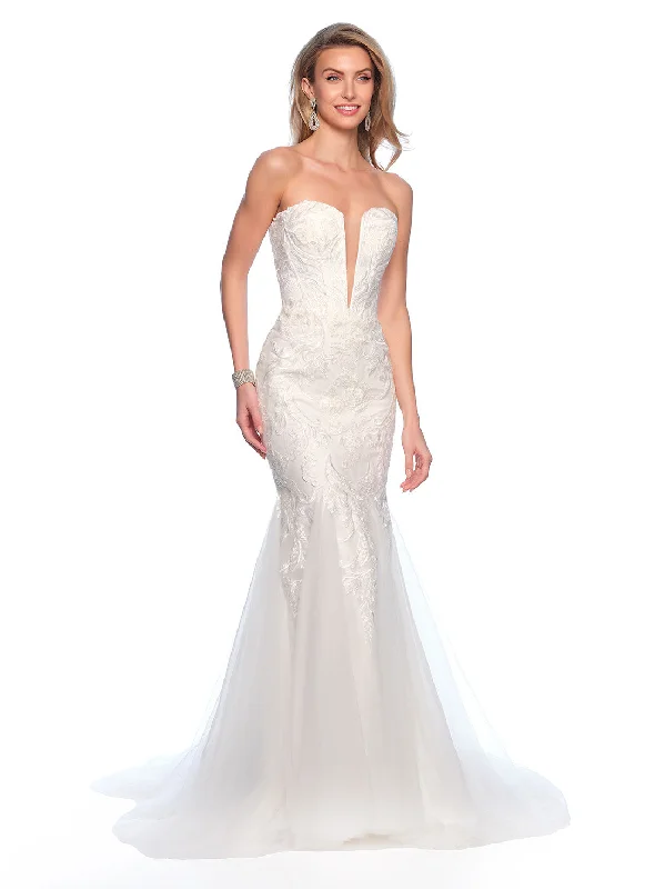 women's short-sleeved dressesWedding Dress by Dave and Johnny 11699