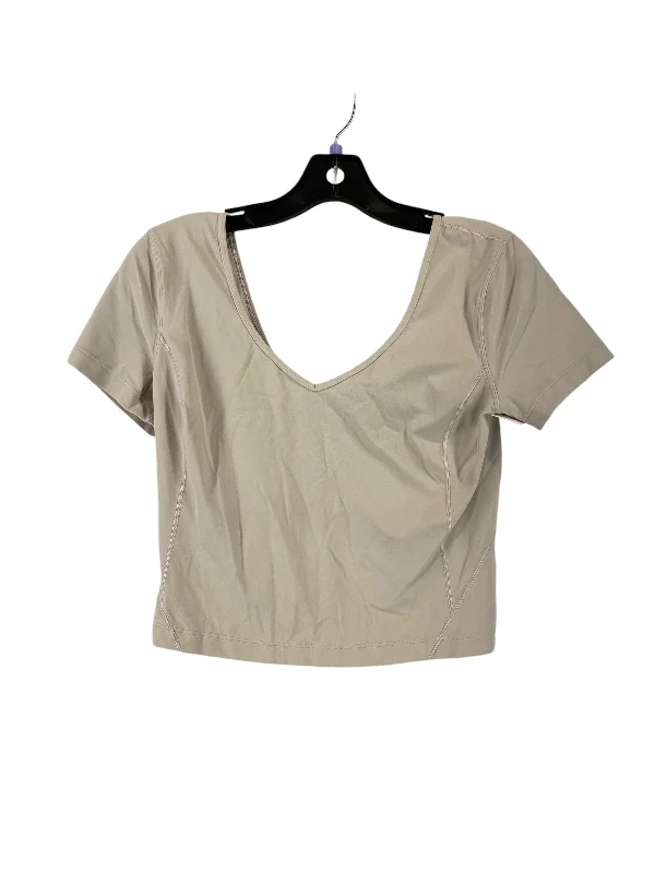 women's tops for maximalist fashion loversAthletic Top Short Sleeve By Lululemon In Tan, Size: L