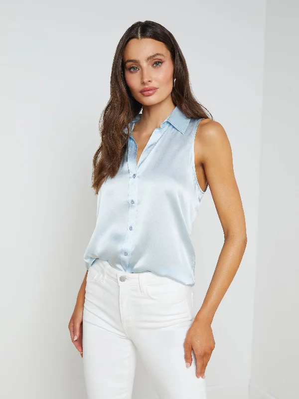 women's tops for those who want to add a touch of elegance and sophistication to their everyday wearEmmy Sleeveless Silk Blouse