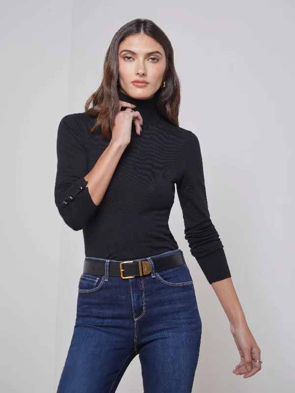 women's tops for casual FridaysFlora Turtleneck